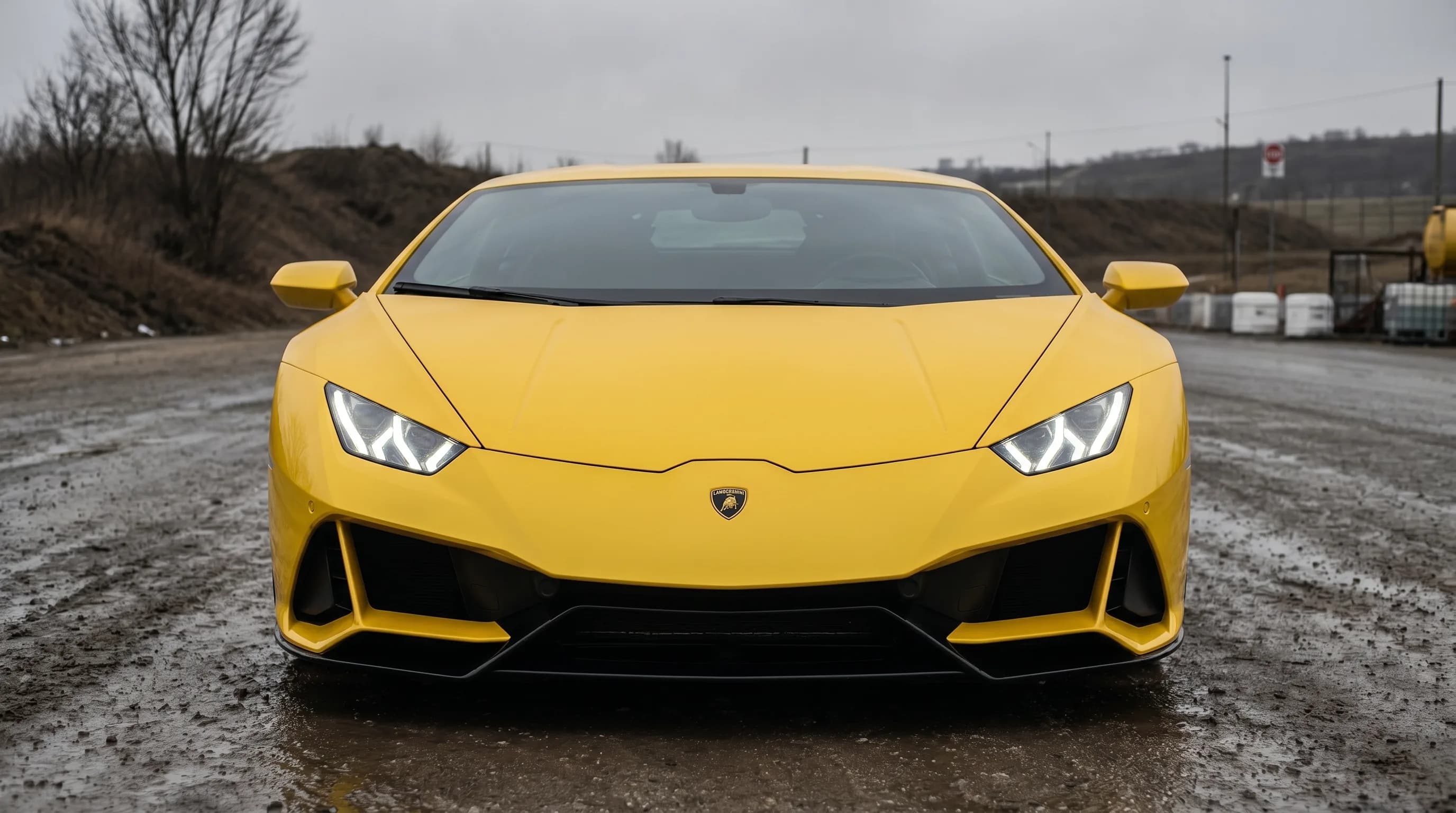 Yellow Lamborghini Huracán after detailing